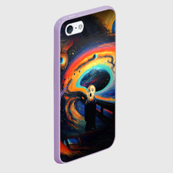 Чехол для iPhone 5/5S матовый Крик в космосе - фото 2