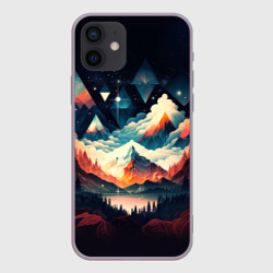 Чехол для iPhone 12 Mini Футуризм горы