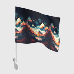 Флаг для автомобиля Футуризм горы