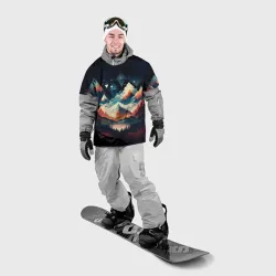 Накидка на куртку 3D Футуризм горы - фото 2