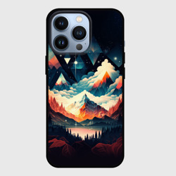 Чехол для iPhone 13 Pro Футуризм горы