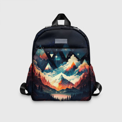 Детский рюкзак 3D Футуризм горы