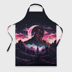 Фартук 3D Луна в горах