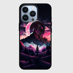 Чехол для iPhone 13 Pro Луна в горах