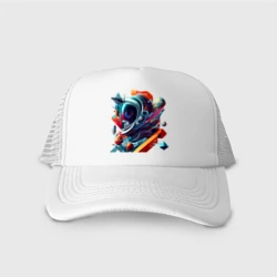 Кепка тракер с сеткой Космонавт в кубизме