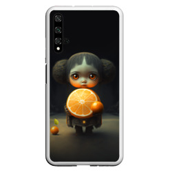 Чехол для Honor 20 Девочка с мандарином в руках