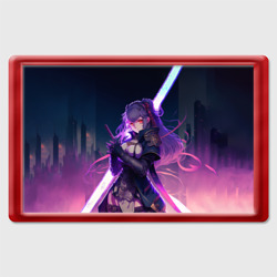 Магнит 45*70 Cyber girl in purple light