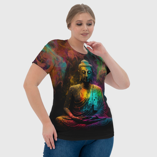 Женская футболка 3D Мантры Будды, цвет 3D печать - фото 6