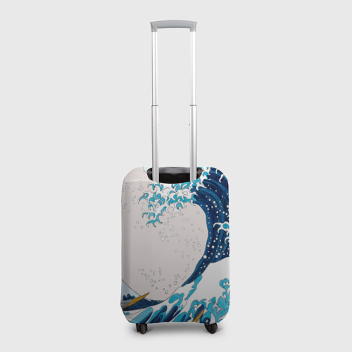 Чехол для чемодана 3D Влюбленные тюлени у Большой волны Канагава, цвет 3D печать - фото 2