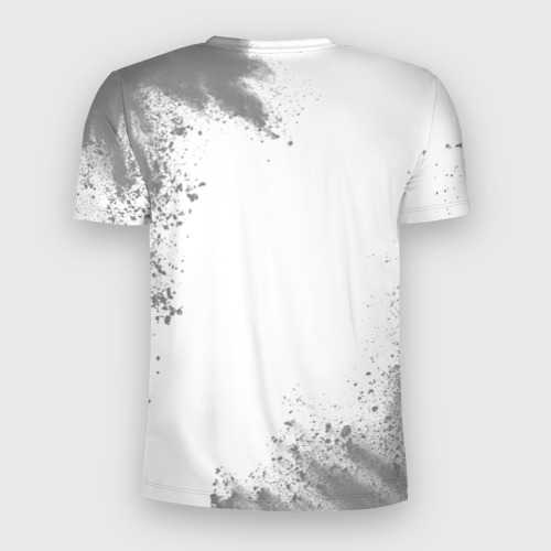 Мужская футболка 3D Slim с принтом Нутрициолог за работой - на светлом фоне, вид сзади #1