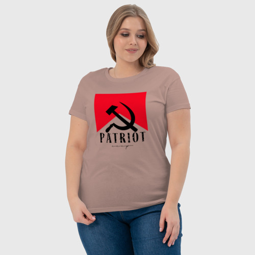 Женская футболка хлопок с принтом Patriot, фото #4