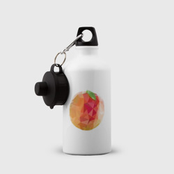 Бутылка спортивная Персик с листом в стиле Low Poly - фото 2