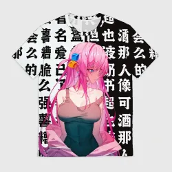 Мужская футболка 3D Bocchi the rock аниме
