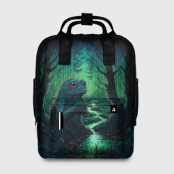 Женский рюкзак 3D Лягушонок Пепе сидит на болоте