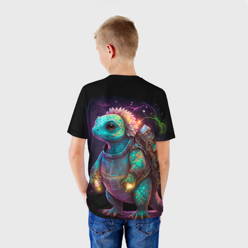 Детская футболка 3D Электро черепашка, цвет 3D печать - фото 4