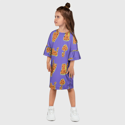 Детское платье 3D с принтом Принт с леопардами, фото на моделе #1