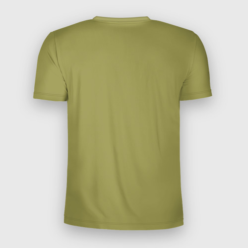 Мужская футболка 3D Slim с принтом Бывалый рыболов показывает мастерство, вид сзади #1