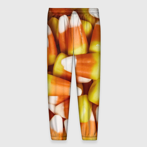 Мужские брюки 3D с принтом Россыпь candy corn, вид сзади #1