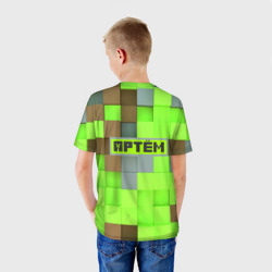 Детская футболка 3D Артем Майнкрафт - фото 2