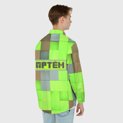 Мужская рубашка oversize 3D Артем Майнкрафт - фото 2