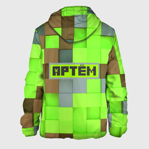 Мужская куртка 3D Артем Майнкрафт, цвет 3D печать - фото 2