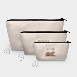 Косметичка 3D Капибара с птичкой на отдыхе - фото 2