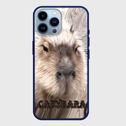 Чехол для iPhone 14 Pro Max Капибара, портрет