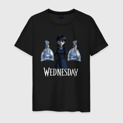 Уэнсдэй   с пираньями – Мужская футболка хлопок с принтом купить со скидкой в -20%