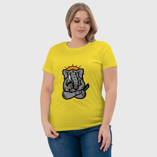 Женская футболка хлопок с принтом Elephant relax, фото #4