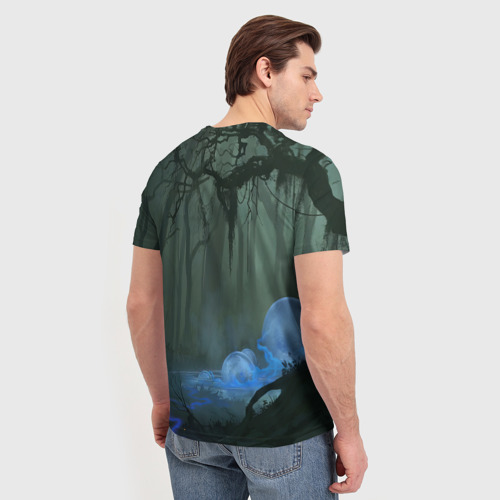 Мужская футболка 3D с принтом Уэнсдэй из семейки Аддамс, вид сзади #2