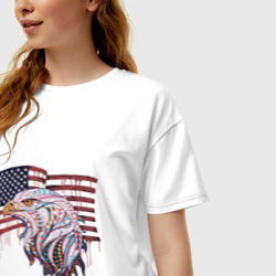 Женская футболка хлопок Oversize American eagle - фото 2