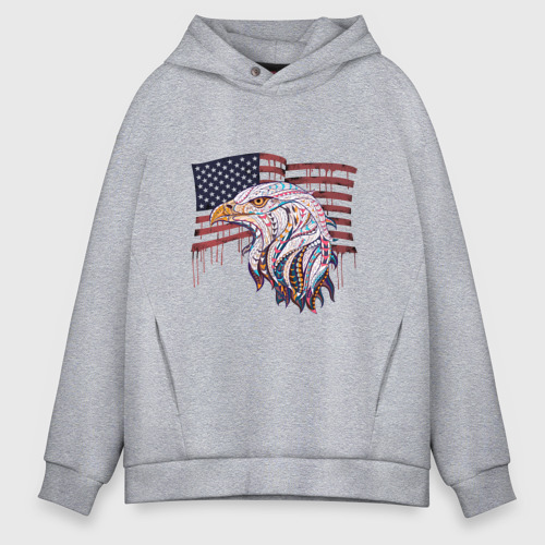 Мужское худи Oversize хлопок American eagle, цвет меланж