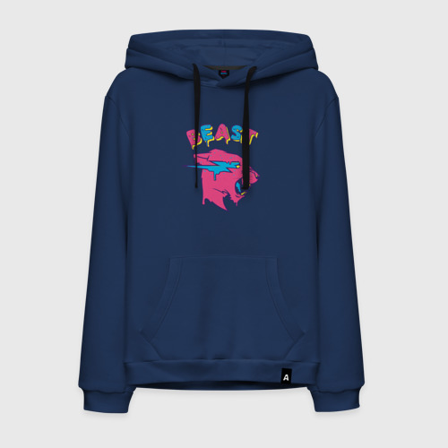 Мужская толстовка хлопок Mr Beast logo art, цвет темно-синий