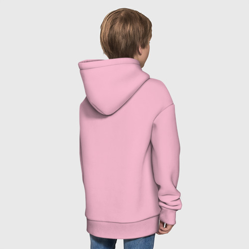 Детское худи Oversize хлопок Mr Beast logo art, цвет светло-розовый - фото 10