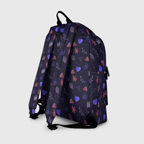 Рюкзак 3D Паттерн с сердечками и цветами - фото 2