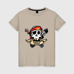 Женская футболка хлопок Пиратские воины