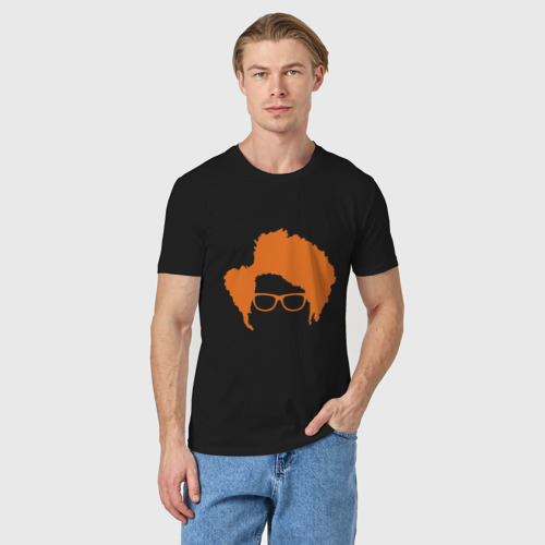 Мужская футболка хлопок Компьютерщик Мосс, цвет черный - фото 3