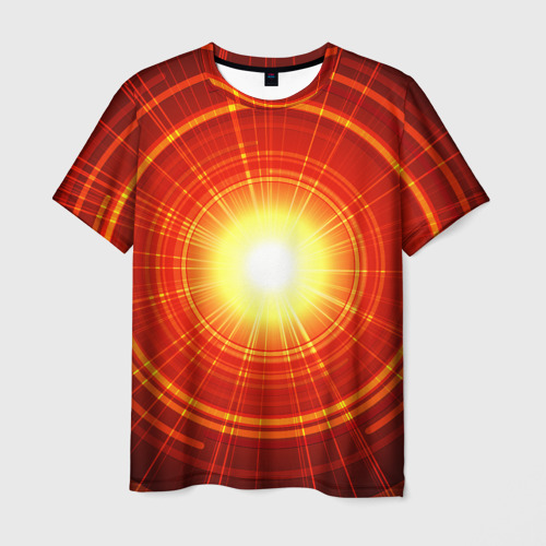 Мужская футболка с принтом Вспышка яркой звезды, вид спереди №1