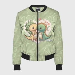 Женский бомбер 3D Мистер Влюбленный динозавр