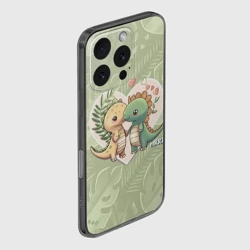 Чехол для iPhone 16 Pro силиконовый с защитой камеры Мистер Влюбленный динозавр - фото 2