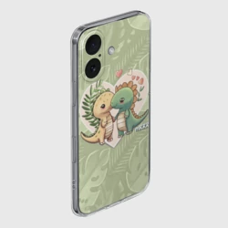 Чехол для iPhone 16 силиконовый с защитой камеры Мистер Влюбленный динозавр - фото 2