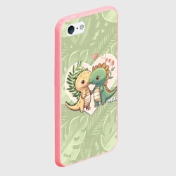 Чехол для iPhone 5/5S матовый Мистер Влюбленный динозавр - фото 2