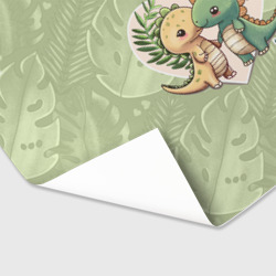 Бумага для упаковки 3D Мистер Влюбленный динозавр - фото 2