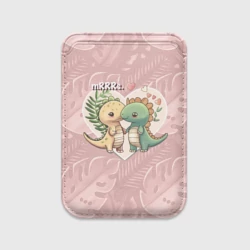 Картхолдер Magsafe магнитный Миссис и Мистр Влюбленные динозавры