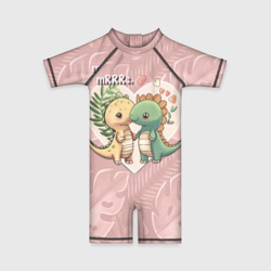Детский купальный костюм 3D Миссис и Мистр Влюбленные динозавры