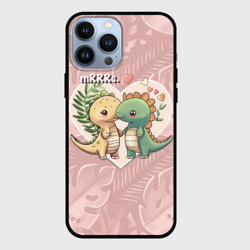 Чехол для iPhone 13 Pro Max Миссис и Мистр Влюбленные динозавры