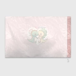 Флаг 3D Миссис и Мистр Влюбленные динозавры - фото 2