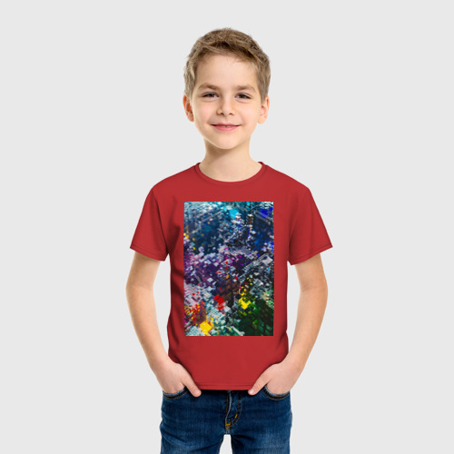 Детская футболка хлопок с принтом Пиксель мод, фото на моделе #1