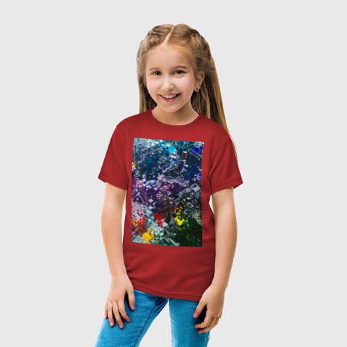 Детская футболка хлопок с принтом Пиксель мод, вид сбоку #3
