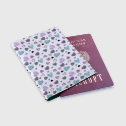 Обложка для паспорта матовая кожа Розовый паттерн с сердечками - фото 2